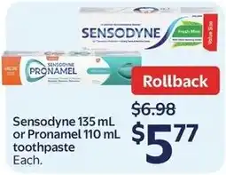 Walmart Sensodyne or Pronamel toothpaste offer