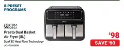 Visions Electronics ULTIMA COSA Presto Dual Basket Air Fryer (8L) offer