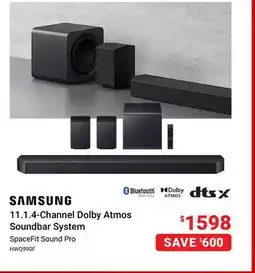 Visions Electronics SAMSUNG 11.1.4-Channel Dolby Atmos Soundbar System offer