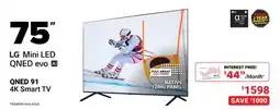 Visions Electronics LG Mini LED 75 QNED 91 4K Smart TV offer