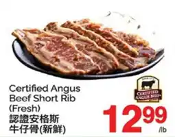 T&T Supermarket CERTIFIED ANGUS BEEF SHORT RIB offer