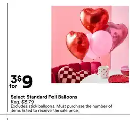 Michaels Select Standard Foil Balloons offer