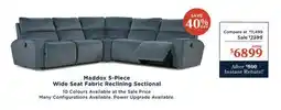 La Z Boy Maddox 5-Piece Wide Seat Fabric Reclining Sectional offer