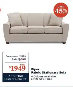 La Z Boy Piper Fabric Stationary Sofa offer