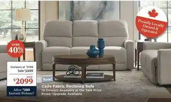 La Z Boy Cade Fabric Reclining Sofa offer