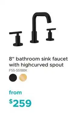 Bath Depot 8 bathroom sink faucet with highcurved spout offer