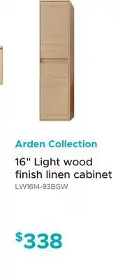 Bath Depot Arden Collection 16 Light wood finish linen cabinet offer