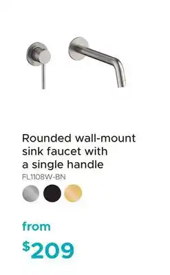Bath Depot Rounded wall-mount sink faucet with a single handle offer
