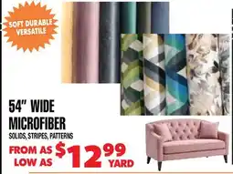 Len's Mill Stores 54 WIDE MICROFIBER SOLIDS, STRIPES, PATTERNS offer