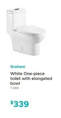 Bath Depot Graham White One-piece toilet with elongated bowl offer