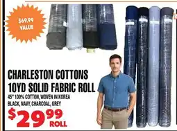 Len's Mill Stores CHARLESTON COTTONS 10YD SOLID FABRIC ROLL offer