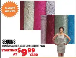 Len's Mill Stores SEQUINS EVENING WEAR, PARTY ACCENTS, DIY, STATEMENT PIECES offer