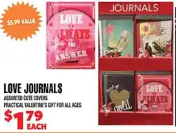 Len's Mill Stores LOVE JOURNALS offer