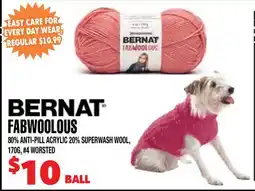 Len's Mill Stores BERNAT FABWOOLOUS 80% ANTI-PILL ACRYLIC 20% SUPERWASH WOOL, 170G, #4 WORSTED offer