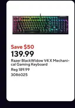 Staples Razer BlackWidow V4 X Mechanical Gaming Keyboard offer