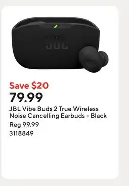 Staples JBL Vibe Buds 2 True Wireless Noise Cancelling Earbuds - Black offer