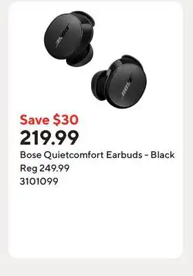 Staples Bose Quietcomfort Earbuds - Black offer