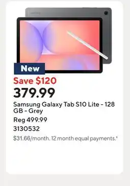 Staples Samsung Galaxy Tab S10 Lite - 128 GB - Grey offer