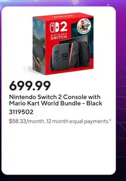 Staples Nintendo Switch 2 Console with Mario Kart World Bundle - Black offer