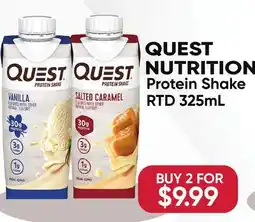 Healthy Planet QUEST NUTRITION Protein Shake offer