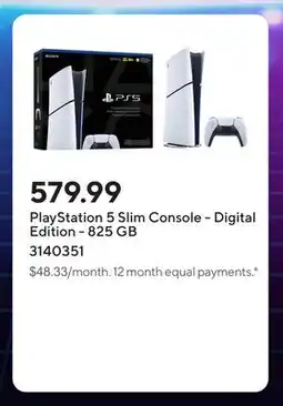 Staples PlayStation 5 Slim Console - Digital Edition - 825 GB offer
