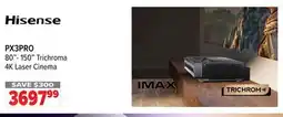 2001 Audio Video Hisense PX3PRO 80- 150 Trichroma 4K Laser Cinema offer