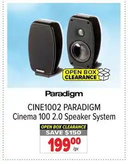 2001 Audio Video CINE1002 PARADIGM Cinema 100 2.0 Speaker System offer