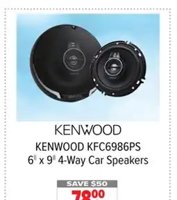 2001 Audio Video KENWOOD KFC6986PS 6 x 9 4-Way Car Speakers offer