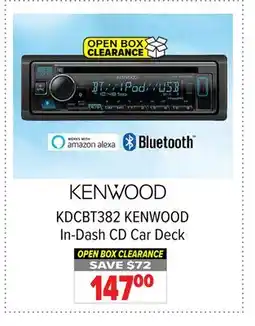 2001 Audio Video KDCBT382 KENWOOD In-Dash CD Car Deck offer