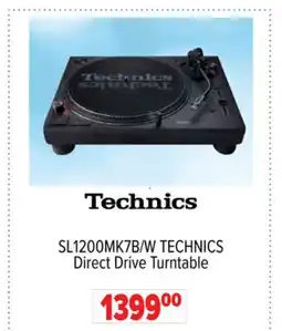 2001 Audio Video SL1200MK7B/W TECHNICS Direct Drive Turntable offer