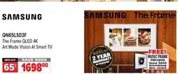 2001 Audio Video SAMSUNG 65 QN65LS03F The Frame QLED 4K Art Mode Vision AI Smart TV offer
