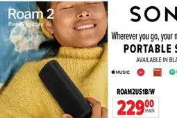 2001 Audio Video ROAM2US1B/W PORTABLE SPEAKERS offer