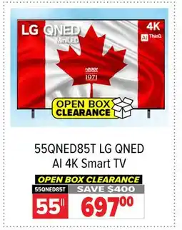 2001 Audio Video 55QNED85T 55 LG QNED AI 4K Smart TV offer