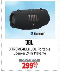 2001 Audio Video XTREME4BLK JBL Portable Speaker 24 hr Playtime offer