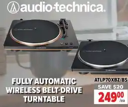 2001 Audio Video AUDIO-TECHNICA ATLP70XBZ/BS FULLY AUTOMATIC WIRELESS BELT-DRIVE TURNTABLE offer