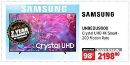 2001 Audio Video UN98DU9000 98 Crystal UHD 4K Smart - 200 Motion Rate offer