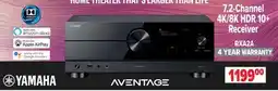 2001 Audio Video RXA2A YAMAHA 7.2-Channel 4K/8K HDR 10+ Receiver offer