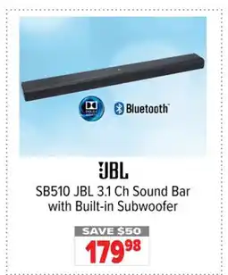 2001 Audio Video SB510 JBL 3.1 Ch Sound Bar with Built-in Subwoofer offer