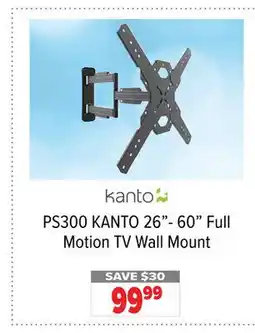 2001 Audio Video PS300 KANTO 26- 60 Full Motion TV Wall Mount offer