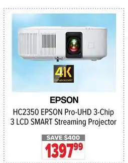 2001 Audio Video HC2350 EPSON Pro-UHD 3-Chip 3 LCD SMART Streaming Projector offer