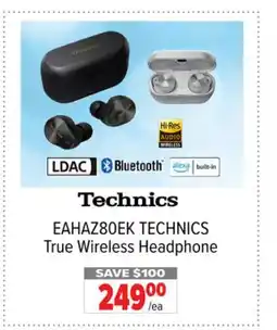 2001 Audio Video EAHAZ80EK TECHNICS True Wireless Headphone offer
