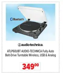 2001 Audio Video ATLP60UBT AUDIO-TECHNICA Fully Auto Belt-Drive Turntable Wireless, USB & Analog offer
