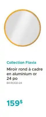 Bath Depot Collection Flavia Miroir rond à cadre en aluminium or 24 po offer