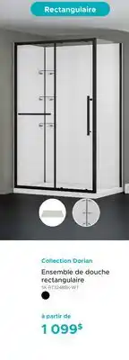 Bath Depot Ensemble de douche rectangulaire Collection Dorian offer