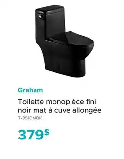 Bath Depot Toilette monopièce fini noir mat à cuve allongée GRAHAM offer