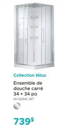 Bath Depot Ensemble de douche carré 34 × 34 po Collection Nilus offer
