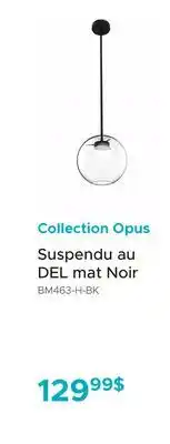 Bath Depot Suspendu au DEL mat Noir Collection Opus offer