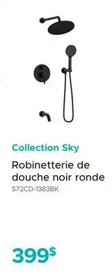Bath Depot Robinetterie de douche noir ronde Collection Sky offer