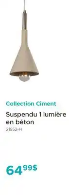 Bath Depot Suspendu 1 lumière en béton Collection Ciment offer