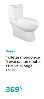 Bath Depot Toilette monopièce à évacuation double et cuve allongé Perez offer